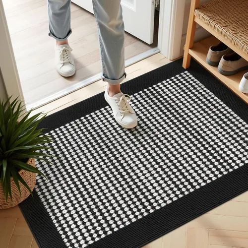 Miniatura 16 de Ileading Alfombra de pasillo de lavandería de 2 x 6 pies, antideslizante, con parte trasera de goma, lavable a máquina, alfombra gris