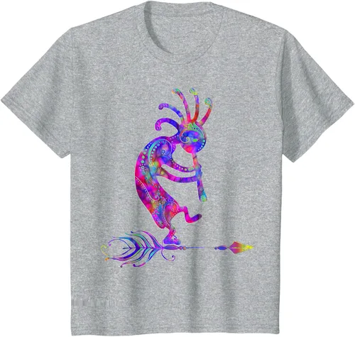 Miniatura 55 de Native American Kokopelli With Feather 2 - Camiseta Fan Fun, Negro, S