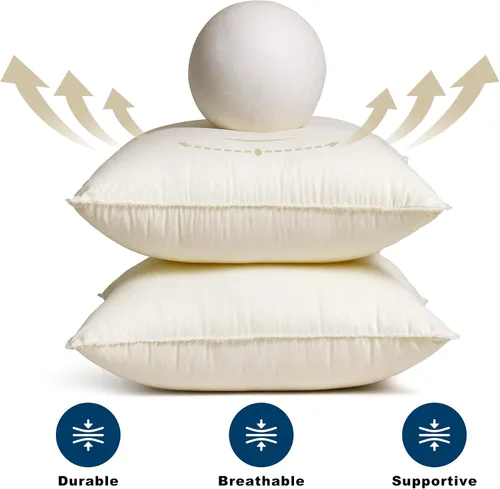 Miniatura 6 de Almohadas de 12 x 20 pulgadas, suaves y afelpadas, relleno de fibra virgen, almohadas decorativas para sofá, cama, lavables a máquina, color blanco