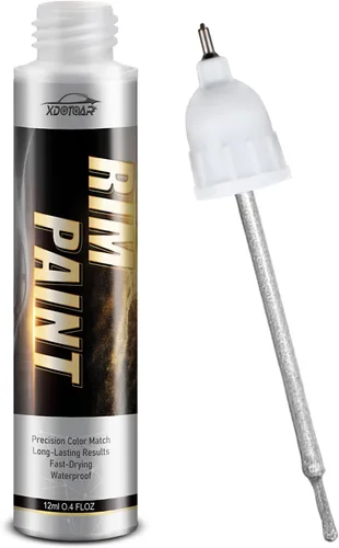Miniatura 8 de Pintura de retoque para llantas negro mate, bolígrafo de pintura eficiente para llantas de metal, también combina con negro mate, reparación rápida