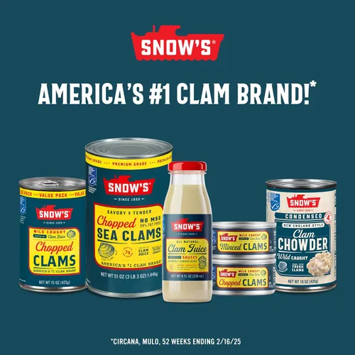 Miniatura 4 de Snow's Wild Clams enlatadas, 6.5 onzas (paquete de 12) – 0.18 oz de proteína, sin gluten, 99% libre de grasa – para recetas