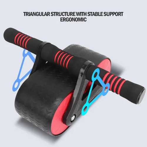 Miniatura 6 de Rueda abdominal automática con respaldo elástico Diseño de 2 ruedas para la fuerza del núcleo/gimnasio en casa/apto para principiantes Mango