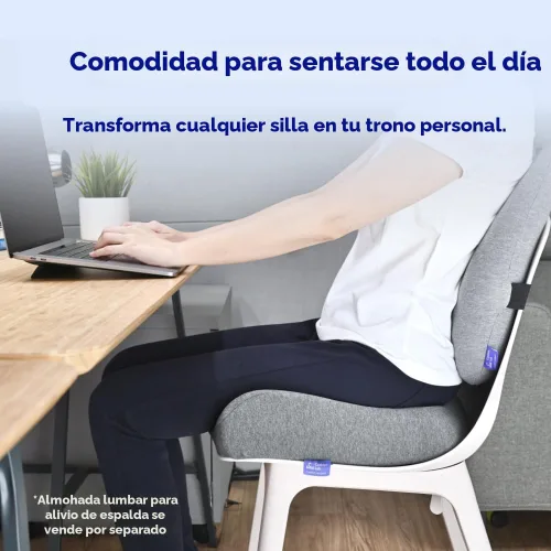 Miniatura 2 de C CUSHION LAB Cojín de Asiento Patentado de Alivio de Presión para Largas Horas Sentado en Silla de Oficina/Casa, Auto, Silla de Ruedas - Espuma
