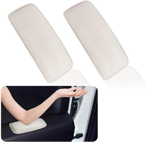Miniatura 8 de IHOTDER 2 piezas de cojín para rodilla de coche, cojín de cuero suave para puerta de coche y reposabrazos para rodilla, pierna y codo, cojín Negro