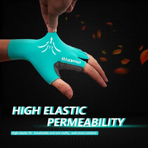 Miniatura 7 de Guantes de ciclismo para hombres y mujeres, guantes de ciclismo sin dedos, antideslizantes, 0.197 in, acolchados, absorben los golpes, transpirables
