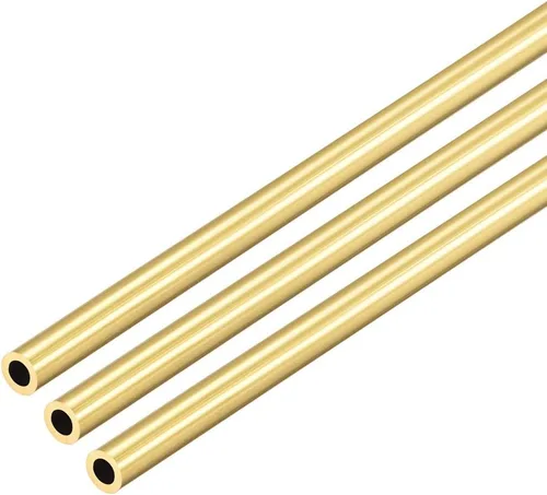 Miniatura 10 de uxcell Tubo redondo de latón, 11.811 in de longitud 0.177 in de diámetro exterior de 0.039 in de grosor de pared, tubo recto sin costuras, 3 piezas