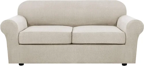 Miniatura 23 de H.VERSAILTEX - 3 fundas de sofá elásticas para 2 cojines de sofá. Fundas para muebles de sala de estar (funda base más 2 fundas de cojín de asiento)