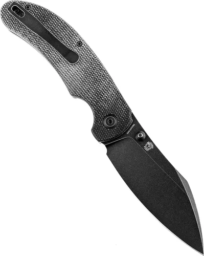 Miniatura 7 de KANSEPT Nesstreet Cuchillo plegable de bolsillo para hombre, EDC y camping, material CPM-S35VN de 3.58 pulgadas, mango de micarta negro, transporte
