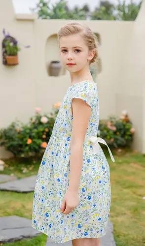 Miniatura 7 de SMILING PINKER Vestidos de verano para niñas pequeñas, de algodón, sin mangas, mariposa