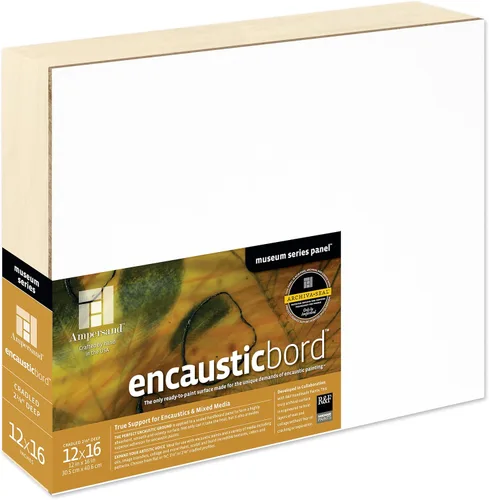 Miniatura 52 de Ampersand Art Supply Panel de pintura de madera: Serie Museo Encausticbord, 7/8 pulgadas de profundidad, 8 "x 10" Profundidad de 7/8 pulgadas