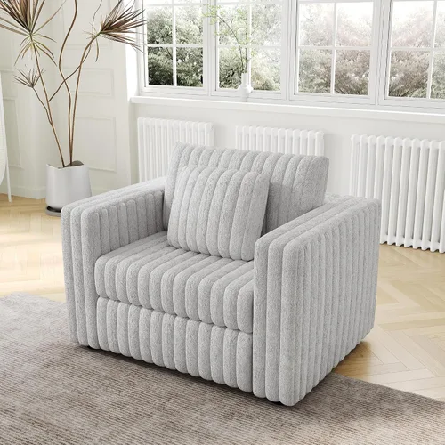 Miniatura 7 de Sofá sin huesos, sofá de burbujas de gran tamaño, sofá modular con almacenamiento multifunción, cómoda tela de felpa acrílica de conejo sintético