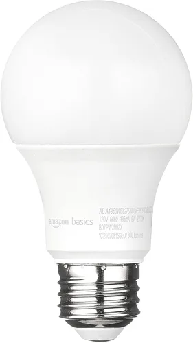 Miniatura 2 de Bombilla LED A19 de Amazon Basics con sensor de atardecer a amanecer, equivalente a 60 vatios, 9W de eficiencia energética, base estándar E26, luz