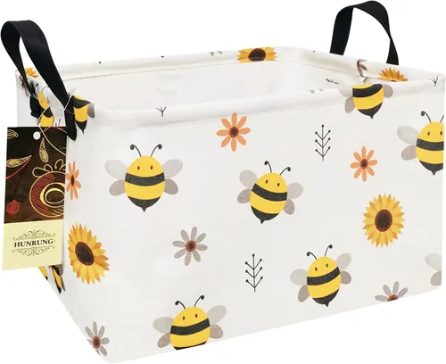 Miniatura 11 de Cesta de almacenamiento rectangular, lindo organizador de tela para juguetes de mascotas/niños, libros o ropa. Perfecta para habitaciones de niños