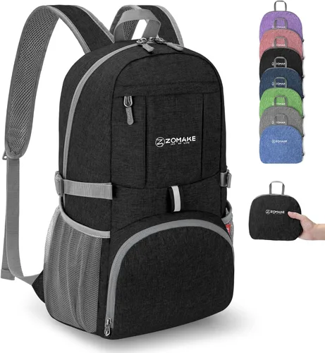 Miniatura 20 de ZOMAKE Mochila ultraligera plegable de 20L, mochilas plegables pequeñas resistentes al agua para senderismo, mochila de día colapsable para mujeres