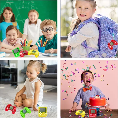 Miniatura 7 de DOEA 24 piezas de recuerdos de fiesta de videojuegos para niños, llavero de arcade, suministros de fiesta a granel para cumpleaños, bolsas