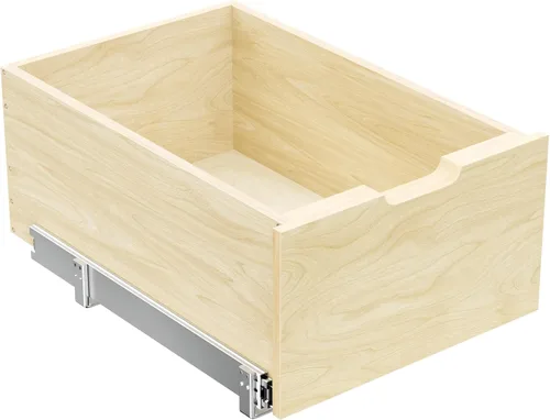 Miniatura 18 de ROOMTEC Organizador de gabinete extraíble con correderas de riel de extensión completa, estante extraíble de madera para armario de cocina