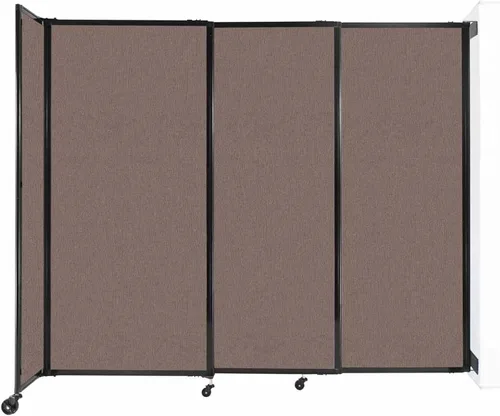 Miniatura 34 de Divisor de habitación de pared recta deslizante montado en la pared Anchos ajustables Ruedas de bloqueo Separador de habitación Paneles