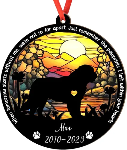 Miniatura 43 de Adorno personalizado para atrapasoles de sabueso afgano, adorno de Navidad de sabueso afgano – Regalo para perro amante, sabueso afgano