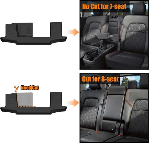 Miniatura 3 de Auxko All Weather Floor Mats Cargo Mat with Backrest Mat for Nissan Pathfinder 2022-2025 2026 TPE Liners Accessories Guard Odorless Anti-Slip Floor