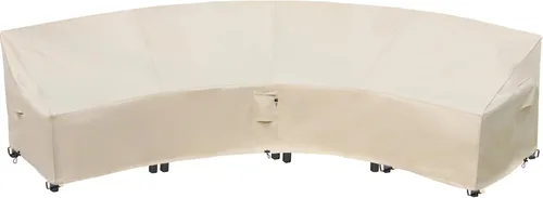 Miniatura 45 de Funda de Sofá Seccional de Servicio Pesado para Exteriores, Fundas Impermeables 600D para Sofá Seccional de Patio, Funda para Muebles de Jardín