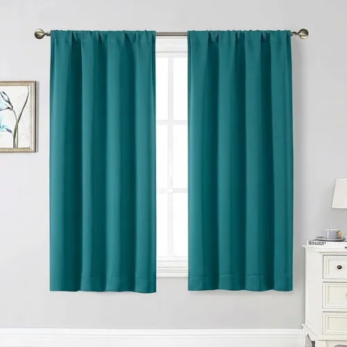 Miniatura 157 de Cortinas opacas para dormitorio, sala de estar, juego de 2 paneles de 54 pulgadas de largo, cortinas de oscurecimiento de habitación con aislamiento