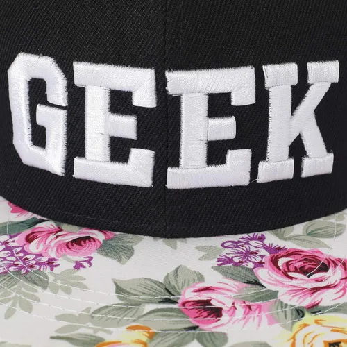 Miniatura 5 de ZLYC - Gorra de béisbol para mujer con impresión Tropical Floral neón con palabra Bordada - Snapback