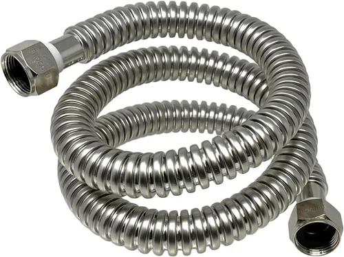 PROCURU Paquete de 1 conector flexible para calentador de agua de acero inoxidable de 3/4 pulgadas FIP x 48 pulgadas (4 pies), certificado seguro