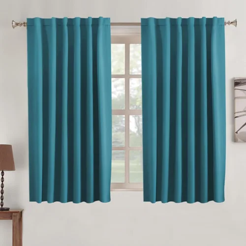 Miniatura 48 de Turquoize Cortinas Opacas para Tratamiento de Ventana con Trabillas Traseras para Sala de Estar/Dormitorio, Tratamientos de Ventana con Aislamiento