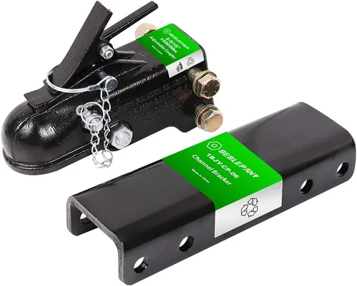 Miniatura 8 de Acoplador de remolque fundido ajustable de 2-5/16 pulgadas, 15000 libras con canal y canal de 3 posiciones y sujetadores