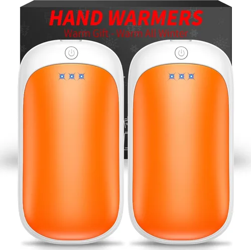 Miniatura 9 de Paquete de 2 calentadores de manos recargables, calentadores de manos eléctricos portátiles reutilizables, calentadores de manos USB 2 en 1, regalos