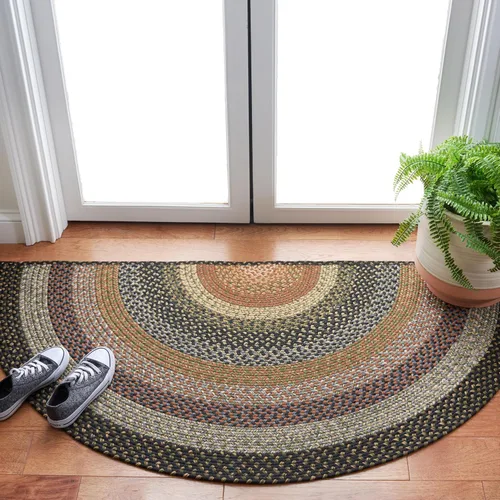 Miniatura 33 de SAFAVIEH Alfombra Lavable Colección Trenzada para Exteriores - 2' x 3', Multicolor, Hecha a Mano y Reversible, No Desprende Pelusa y Fácil