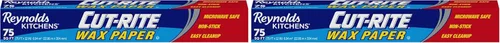 Reynolds Cut-Rite - Papel encerado, rollo de 75 pies cuadrados (paquete de 2)