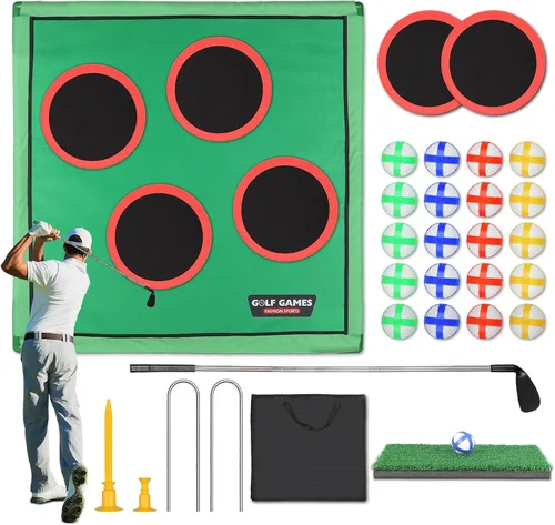 Juego de astillado de golf para exteriores e interiores: juegos de golf en el patio trasero para adultos y golfistas, regalos de cumpleaños para
