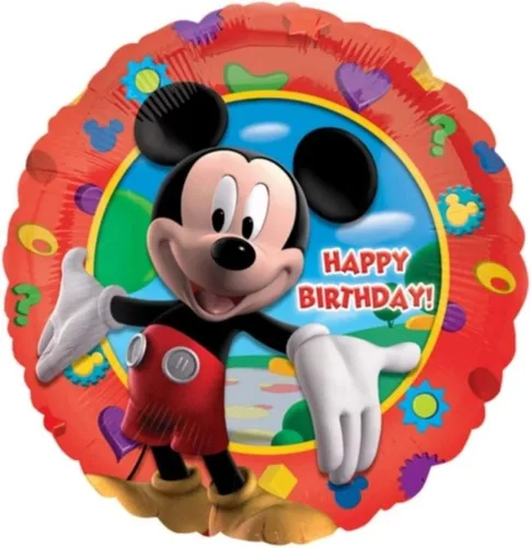 Miniatura 3 de Globos de fiesta de cumpleaños de Mickey Mouse – Juego de 4 globos temáticos de Micky Mouse en varios estilos para un ramo de cumpleaños especial