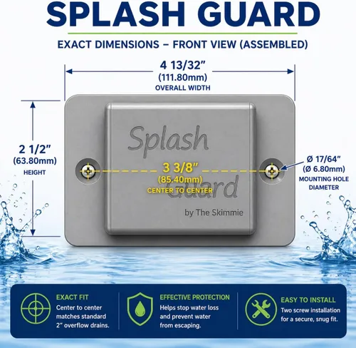 Miniatura 4 de The Skimmie Protector contra salpicaduras, reduce la pérdida de agua con protector contra salpicaduras para piscinas, fácil de instalar y reemplazo