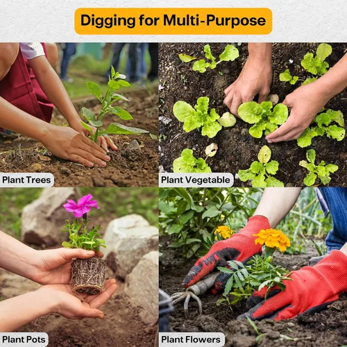 Miniatura 8 de Broca de Barrena de Jardín para Plantar – 2"(D) x14.5"(L) – Barrena de Taladro Excavadora de Hoyos para Bulbos de Jardinería, Flores y Plantas