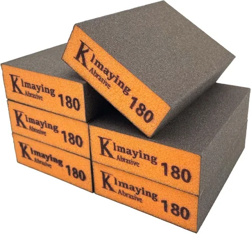 Miniatura 10 de Esponja de lijado, bloque de lijado surtido de grano 60, esponjas de lijadora húmedas y secas de doble uso para paneles de yeso, esponja de papel