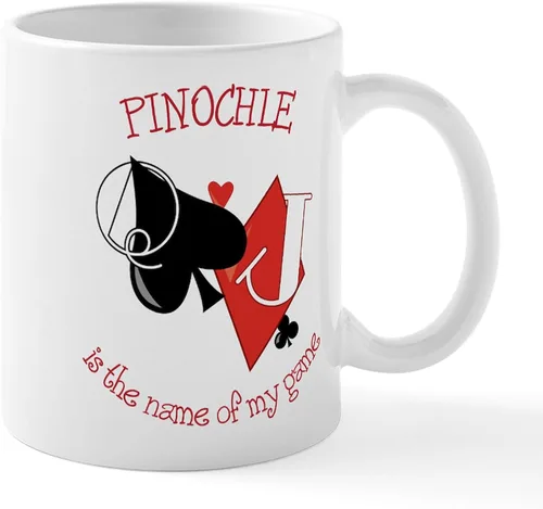 Miniatura 53 de CafePress Euchre Champ Mugs Taza de café de cerámica de 11 oz (11.0 fl oz)