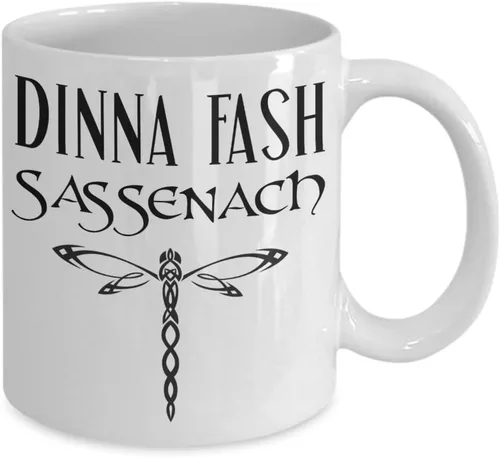 Miniatura 2 de Dinna Fash Sassenach - Taza de café inspirada en Outlander, de 11 onzas, color blanco