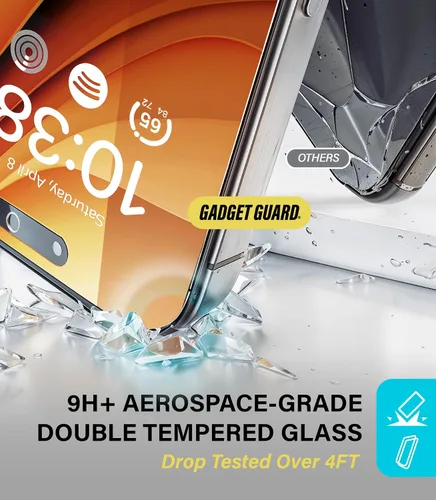 Miniatura 2 de Gadget Guard Protector de pantalla de vidrio para iPhone 14 Plus 13 Pro Max [Pro-Active inastillable], protector de pantalla 14 Plus 13 Pro Max