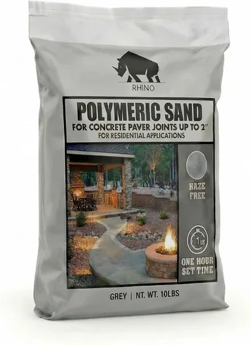 Rhino Power Bond Plus - Arena polimérica para adoquines y juntas de piedra de hasta un máximo de 2 pulgadas (10 libras, gris pizarra)