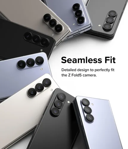 Miniatura 4 de Ringke Marco de lente de cámara compatible con Samsung Galaxy Z Fold 5, protector de lente de cámara, cubiertas de vidrio templado y marcos