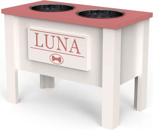 Miniatura 24 de GrooveThis Woodshop Soporte Personalizado de Cuenco Elevado para Perros de Tamaño Grande, Mediano, Pequeño y Extra Pequeño - Cuencos de Acero Negro