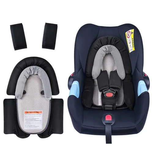 Miniatura 17 de COOLBEBE Juego de soporte y fundas de correa para bebé recién nacido, almohadillas extra suaves para asiento de automóvil, perfecto para asientos