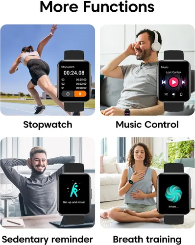 Miniatura 7 de Relojes inteligentes para mujeres y hombres con Bluetooth llamadas telefónicas compatibles con teléfonos iPhone/Android, monitor de ritmo cardíaco