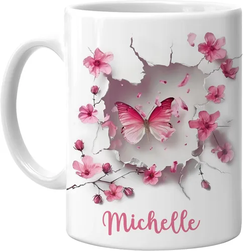 Miniatura 16 de Hyturtle Taza Personalizada de Mariposa - Regalos Inspiradores para Niñas, Mujeres y Amigas - Regalos de Cumpleaños para Amantes de las Mariposas