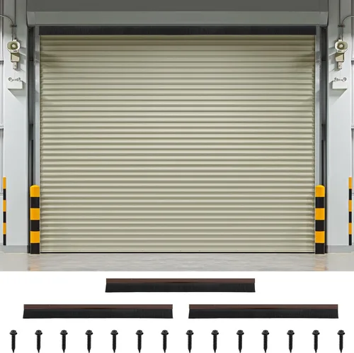 Miniatura 12 de DoubleFill Sello de cepillo de garaje enrollable de 3 pulgadas para la parte superior, sello de cepillo de nailon resistente de 16 pies de largo