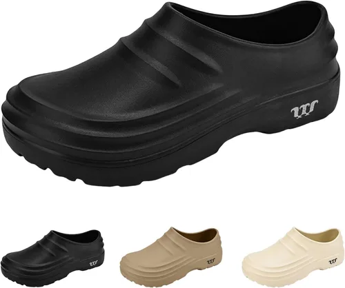 ZSpzx Zapatos de chef para hombres y mujeres, zapatos de chef antideslizantes, resistentes al aceite, zuecos para mujer, zapatos de trabajo, zapatos