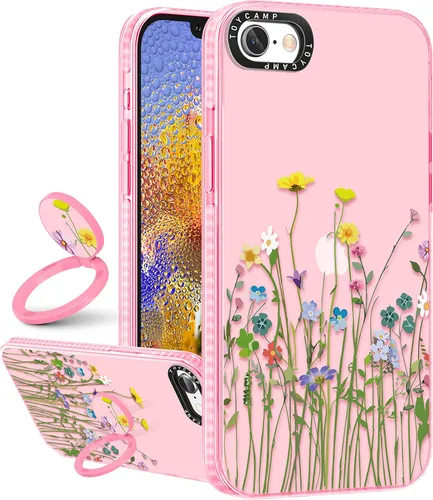 Miniatura 8 de Toycamp Funda para iPhone 13 Pro Max Blanca Con soporte de anillo, lindo astronauta, divertido diseño de dibujos animados, para niñas