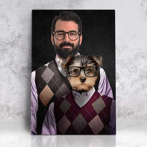 Miniatura 38 de Awesometik Impresión en Lienzo Personalizada Retrato Real de Mascota a partir de Foto, Retrato Renacentista Personalizado, Retratos, Retratos 25 El